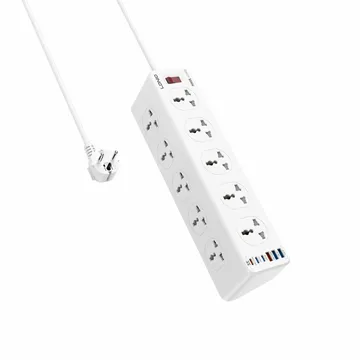 10 راهی برق الدینو 3 عدد USB و 3 عدد تایپ سی مدل SC10610-C
